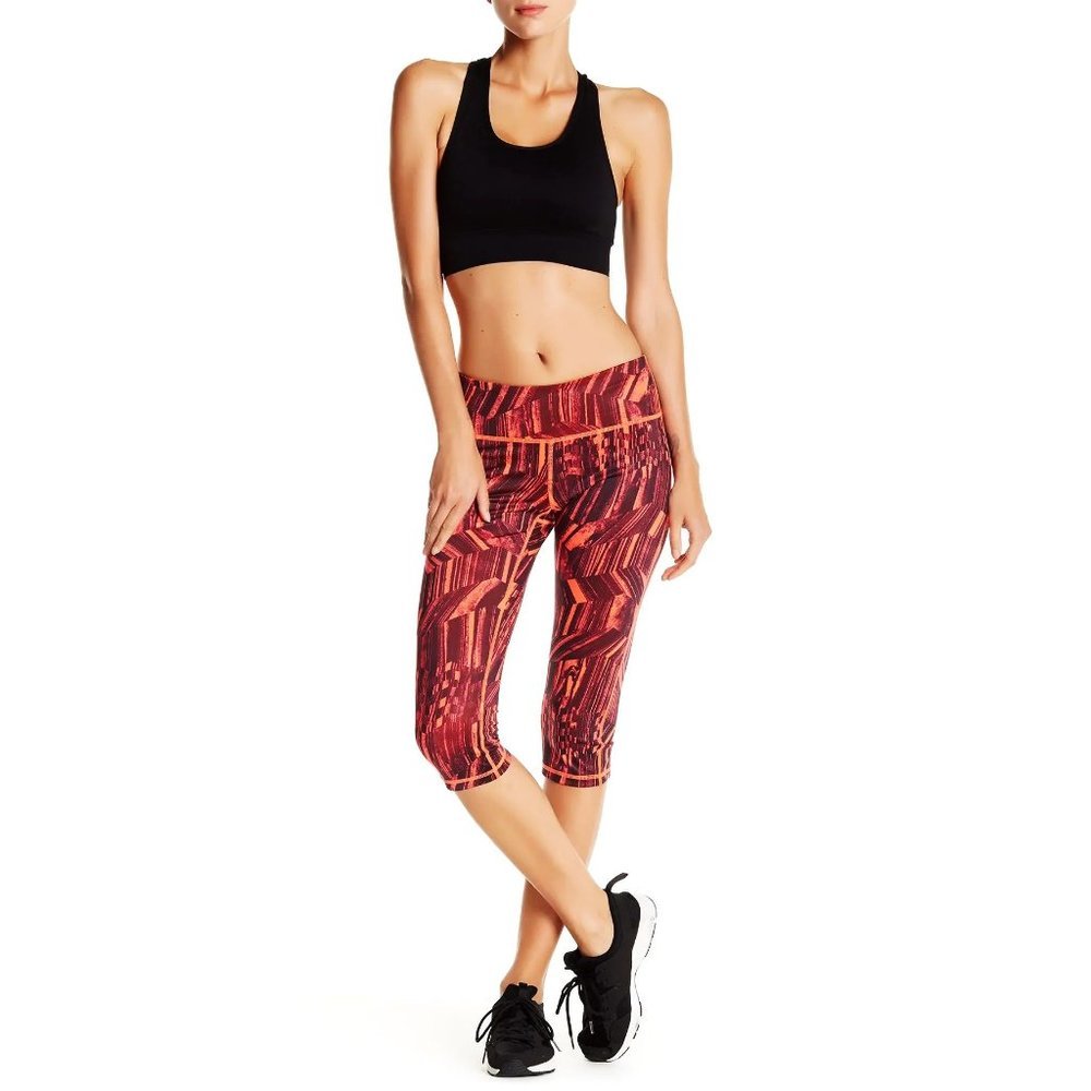 Zella Coral Z Slim Capri Pant Leggings Sz S Yoga
